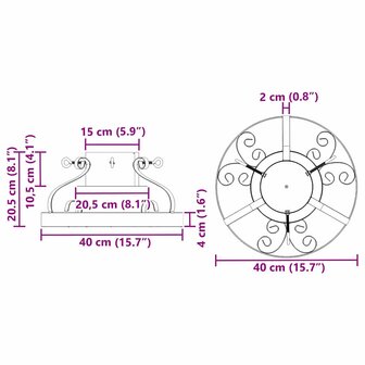 Kerstboomstandaard Antiek koper 40 x 40 x 20.5 cm Staal 9
