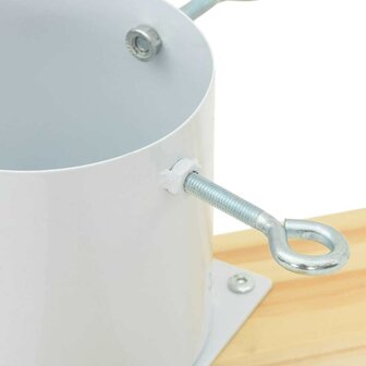 Kerstboomstandaard 1.73 Wit 50 x 50 x 16 cm Massief grenenhout 8