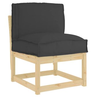 Palletkussen voor rugleuning Zwart 50 x 40 x 12 cm Oxford stof 3