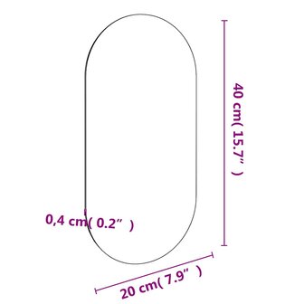 Spiegel 40x20 cm glas 6
