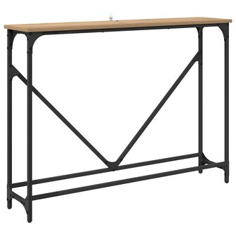 Wandtafel artisanaal eikenkleurig 102 x 22.5 x 75 cm 2