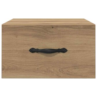 Nachtkastje met lade artisanaal eikenkleurig 35 x 35 x 20 cm 6