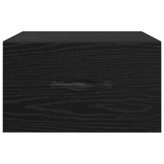 Nachtkastje met lade Zwart eiken 35 x 35 x 20 cm Bewerkt hout 6