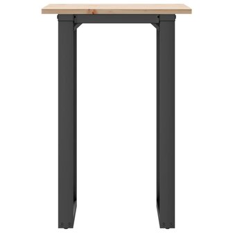 Eettafel O-frame 50x50x75 cm massief grenenhout en staal 4