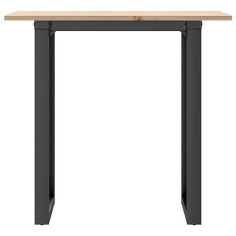 Eettafel O-frame 80x50x75 cm massief grenenhout en staal 4