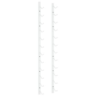 Wijnrek voor 12 flessen wandmontage ijzer wit 2