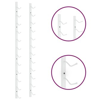 Wijnrek voor 12 flessen wandmontage ijzer wit 4