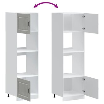 Ovenkasten 2 st Kalmar bewerkt hout betongrijs 8