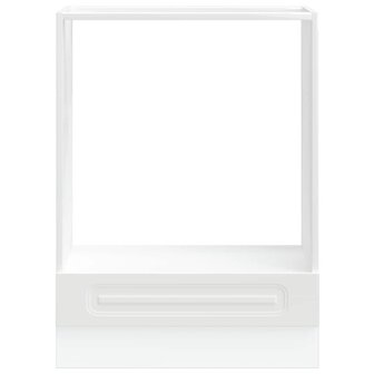 Ovenkast Kalmar bewerkt hout wit 3