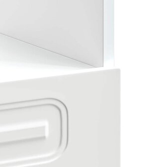 Ovenkast Kalmar bewerkt hout wit 7