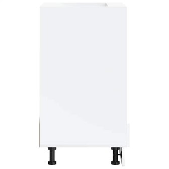 Ovenkast Lucca bewerkt hout wit 5