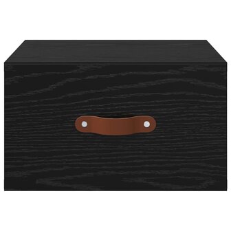 Wandkastje Zwart Eiken 35 x 35 x 20 cm Bewerkt hout 6