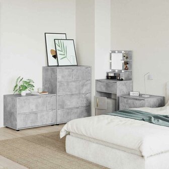 Opbergkast Beton Grijs 80 x 48 x 57 cm Bewerkt hout 4