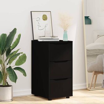 Opbergkast Zwart 40 x 48 x 81 cm Bewerkt hout 5