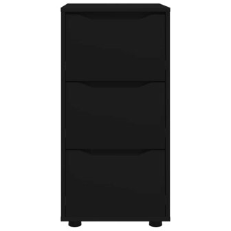 Opbergkast Zwart 40 x 48 x 81 cm Bewerkt hout 8