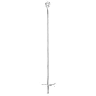 Grondankers 10 st 10x60 cm gegalvaniseerd metaal 3