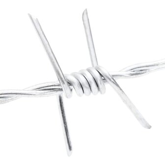 Prikkeldraad Zilver 50 m Warmgedipte Gegalvaniseerde Staal 6