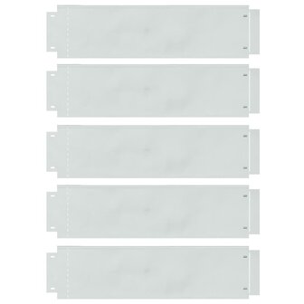Gazonranden 5 pcs Zilver 100 x 25 x 0.07 cm 2