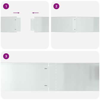 Gazonranden 5 pcs Zilver 100 x 25 x 0.07 cm 9