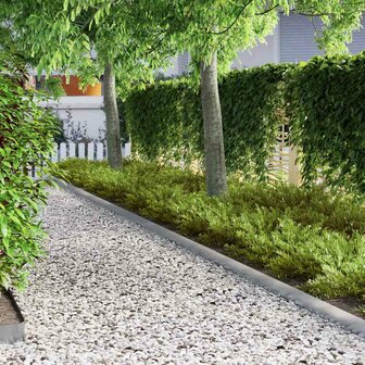 Tuinrand 4 pcs Zilver 450 x 0.05 x 15 cm Gegalvaniseerd staal 4