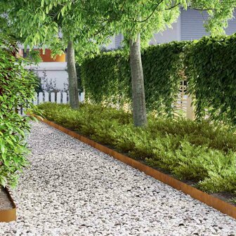 Tuinrand 4 pcs Roestig 450 x 0.05 x 15 cm Cortenstaal 4