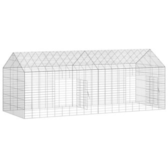 Konijnenkooi Zilver 400 x 78 x 78 cm Gegalvaniseerd staal 6