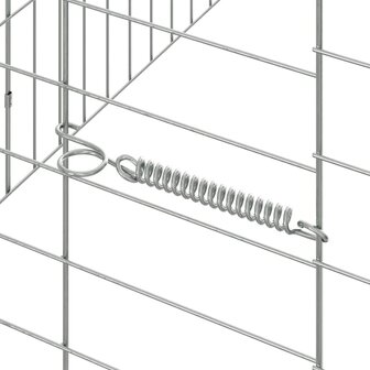 Konijnenkooi Zilver 400 x 78 x 78 cm Gegalvaniseerd staal 8