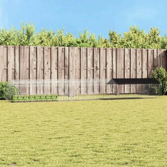 Konijnenkooi Zilver 400 x 78 x 78 cm Gegalvaniseerd staal 1