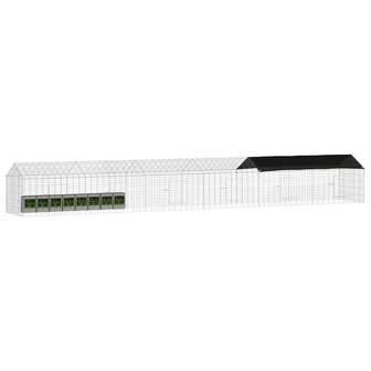 Konijnenkooi Zilver 400 x 78 x 78 cm Gegalvaniseerd staal 3