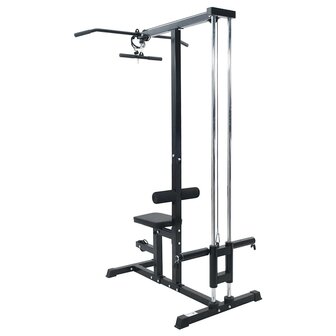 Lat pulldown machine Zwart 110 x 70 x 187 cm Poedergecoat staal 2