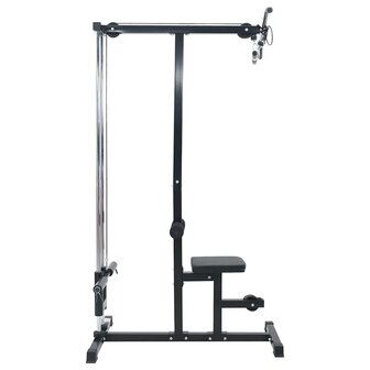 Lat pulldown machine Zwart 110 x 70 x 187 cm Poedergecoat staal 4