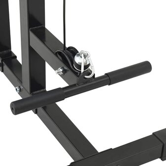 Lat pulldown machine Zwart 110 x 70 x 187 cm Poedergecoat staal 5