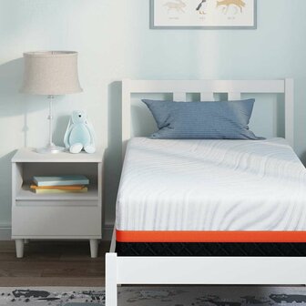 Matras Wit en Grijs 80 x 160 cm Traagschuim 7
