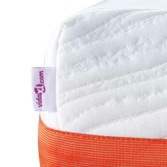 Matras Wit en Grijs 140 x 190 cm Traagschuim 9