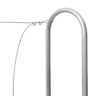 Haardhoutrek met regenhoes 300x25x150 cm gegalvaniseerd staal 7