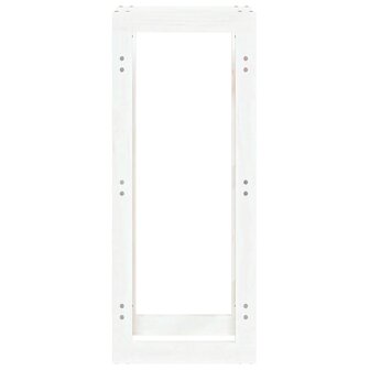&nbsp;Haardhoutrek 41x25x100 cm massief grenenhout wit 5