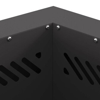 Rookloze Vuurschaal Zwart 38 x 38 x 51 cm Staal 8