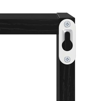 Wandplank met plank Wandgemonteerd Zwart Eiken Bewerkt hout 9