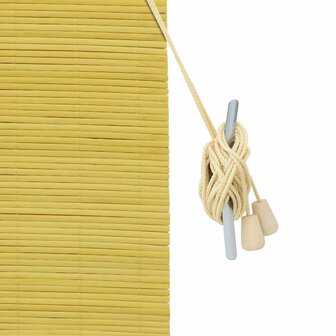 Raamrolgordijnen &amp; Shutters Geel Bamboe 6