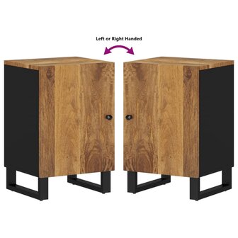 Badkamerkast 38x33x58 cm massief mangohout 7