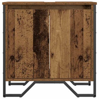 Badkamerkast Oud Hout 60 x 35 x 60 cm Bewerkt hout 6