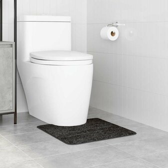 Antislip Badmat met Toilet Cut Donkergrijs 50 x 50 cm PP 3