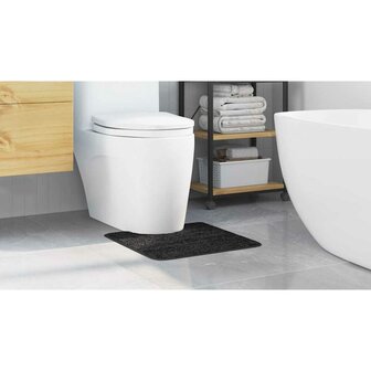 Antislip Badmat met Toilet Cut Donkergrijs 50 x 50 cm PP 4