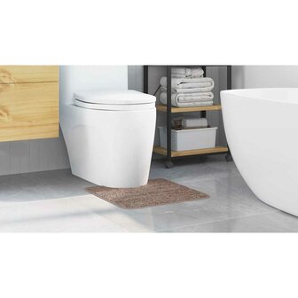 Antislip Badmat met Toilet Cut Bruin 50 x 50 cm PP 4