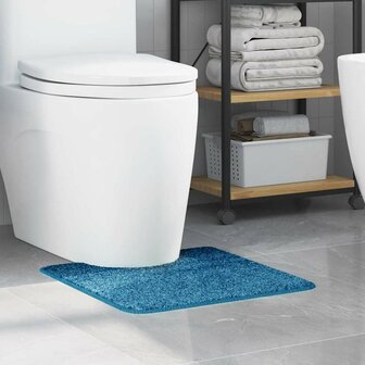 Antislip Badmat met Toilet Cut Blauw 50 x 50 cm PP 1