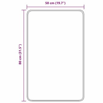 Antislip Badmat Bruin 50 x 80 cm PP 9