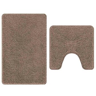 Antislip Badmat Set 2 pcs Bruin PP 2