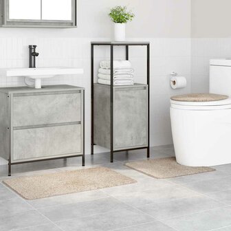 Antislip Badmat Set 3 pcs Cr&egrave;me PP 3