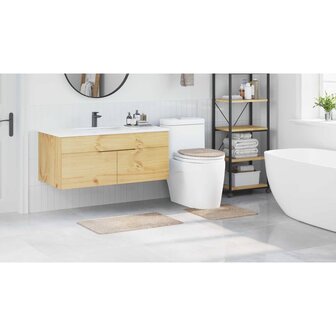 Antislip Badmat Set 3 pcs Cr&egrave;me PP 4