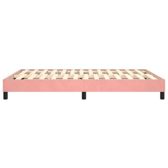Boxspring bed fluweel roze 140x200 cm 6